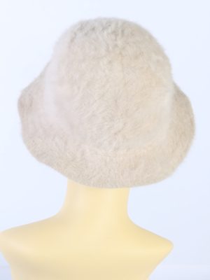 Vintage 1990s Fashion Trilby Winter Hat White HAT852-121241