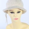 Vintage 1990s Fashion Trilby Winter Hat White HAT855-0