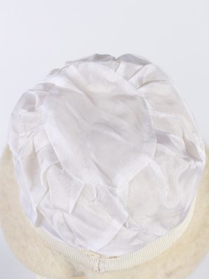 Vintage 1990s Fashion Trilby Winter Hat White HAT855-121230