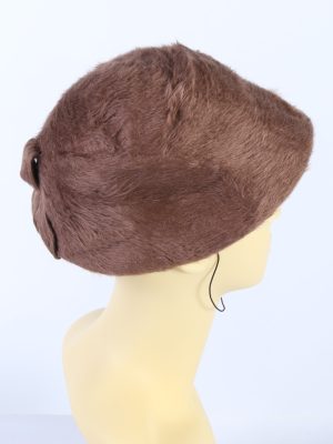 Vintage 1990s Fashion Brimmed Winter Hat Brown HAT867-121182