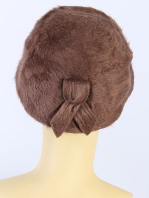 Vintage 1990s Fashion Brimmed Winter Hat Brown HAT867-121183