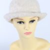Vintage Kangora Angora Soft 1990s Fashion Brimmed Winter Hat White HAT882-0