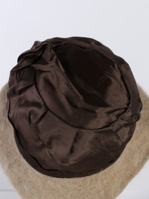 Vintage 1990s Fashion Brimmed Winter Hat Camel HAT883-121351