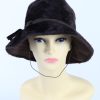 Vintage 1980s Fashion Trilby Winter Hat Brown HAT891-0