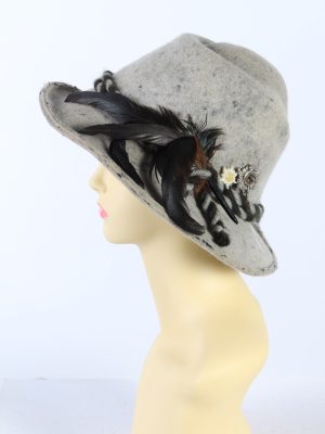Vintage Faustmann 1970s Fashion Trilby Hat Multi HAT900-121503