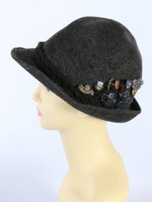 Vintage Hochland 1980s Fashion Brimmed Hat Green HAT927-121408