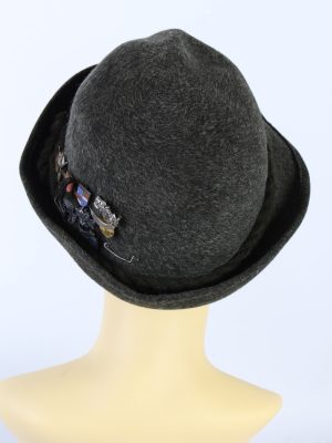 Vintage Hochland 1980s Fashion Brimmed Hat Green HAT927-121409