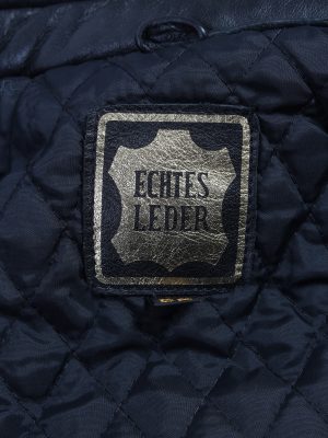 Vintage Genuine Leather Motorcycle Jacket 52 Black -C1772-121986