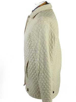 Vintage Barbour Quilted Womens Coat Jacket 10 Cream -C1863-123784