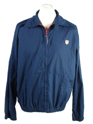 Vintage Chaps Ralph Lauren Windbreaker Lined Mens Jacket Coat L Navy -C1883-0
