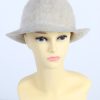Vintage Mayser Milz 1990s Fashion Winter Trilby Hat Beige HAT1003-0