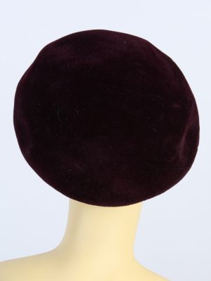 Vintage 1970s Fashion Winter Hat Bordeaux HAT1016-122644