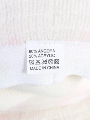 Vintage 1970s Fashion Winter Knit Hat White HAT1019-122655