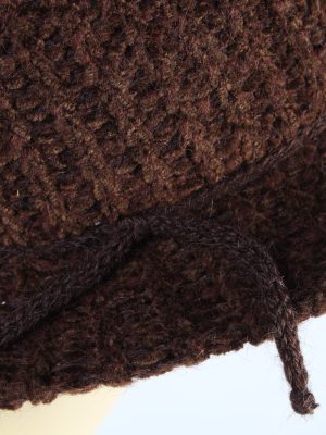Vintage 1990s Fashion Womens Winter Knit Trilby Hat Brown HAT1027-122785