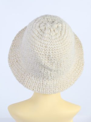 Vintage Creation Classique Avenue 1990s Fashion Womens Winter Knit Trilby Hat White HAT1028-122787