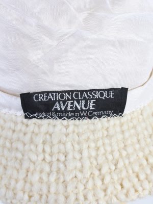 Vintage Creation Classique Avenue 1990s Fashion Womens Winter Knit Trilby Hat White HAT1028-122788