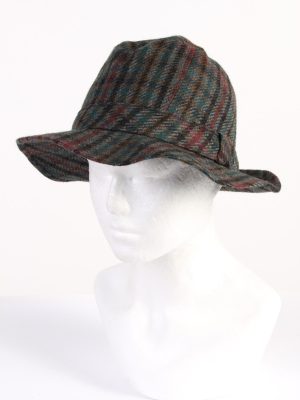 Vintage 1980s Fashion Mens Lined Trilby Hat Multi HAT1064-0