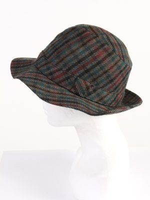 Vintage 1980s Fashion Mens Lined Trilby Hat Multi HAT1064-122946