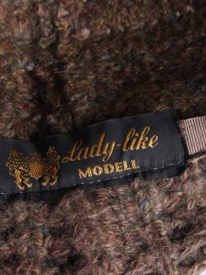 Vintage Lady Like Modell 1990s Fashion Womens Knit Trilby Hat Brown HAT1081-123031
