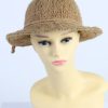 Vintage 1980s Fashion Womens Knit Trilby Hat Camel HAT1094-0