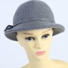 Vintage Peter Kupper KG 1980s Fashion Womens Knit Lined Trilby Hat Grey HAT1097-0