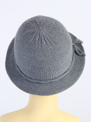Vintage Peter Kupper KG 1980s Fashion Womens Knit Lined Trilby Hat Grey HAT1097-123094