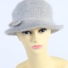 Vintage 1980s Fashion Womens Knit Lined Trilby Hat Light Grey HAT1100-0