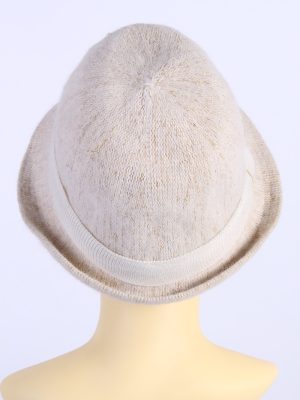 Vintage H&M Divided 1980s Fashion Womens Knit Lined Trilby Hat Beige HAT1101-123110