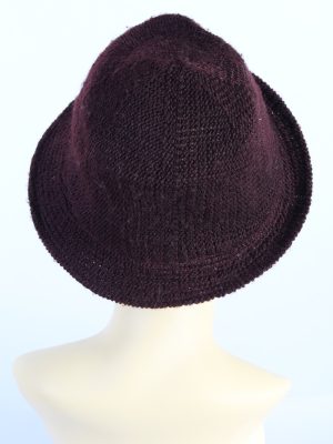Vintage H&M Divided 1990s Fashion Womens Brim Knit Hat Bordeaux HAT1112-123479
