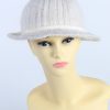 Vintage 1990s Fashion Womens Brim Knit Hat White HAT1116-0