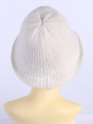 Vintage H&M Divided 1990s Fashion Womens Brim Lined Knit Hat White HAT1117-123499