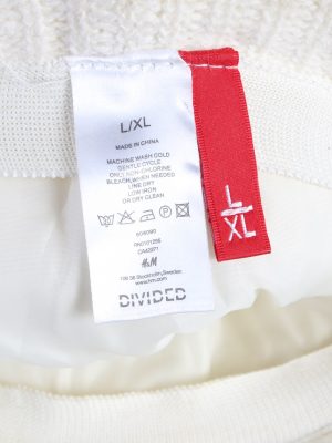 Vintage H&M Divided 1990s Fashion Womens Brim Lined Knit Hat White HAT1117-123500