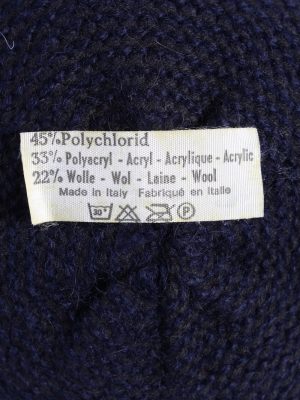 Vintage 1990s Fashion Womens Brim Knit Hat Navy HAT1119-123508