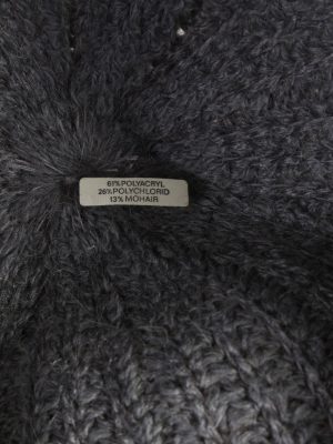 Vintage 1980s Fashion Womens Brim Knit Hat Grey HAT1122-123520