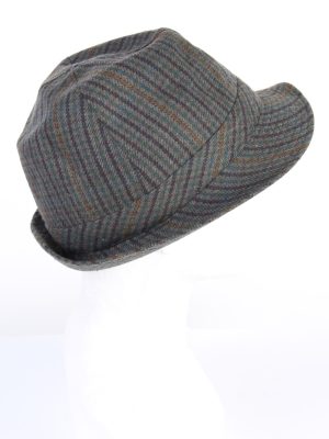 Vintage Chic 1990s Fashion Mens Lined Trilby Hat Multi HAT1149-123866