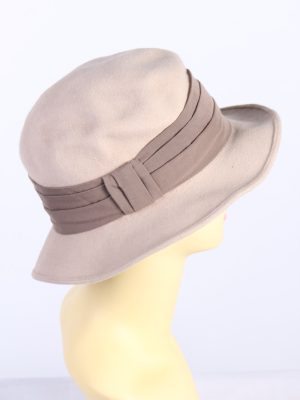 Vintage 1990s Fashion Womens Trilby Hat Cream HAT1177-124301