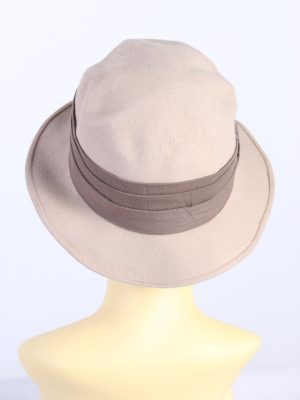 Vintage 1990s Fashion Womens Trilby Hat Cream HAT1177-124302