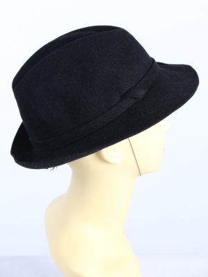 Vintage 1990s Fashion Womens Trilby Hat Black HAT1179-124309