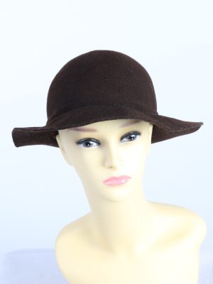 Vintage Mayser 1980s Fashion Womens Trilby Hat Brown HAT1182-0