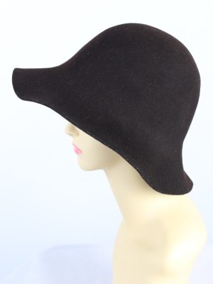 Vintage 1980s Fashion Womens Trilby Hat Brown HAT1191-124357
