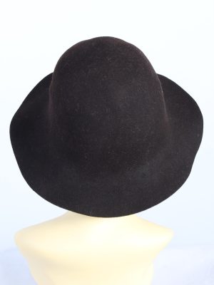 Vintage 1980s Fashion Womens Trilby Hat Brown HAT1191-124358