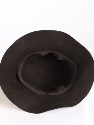 Vintage 1980s Fashion Womens Trilby Hat Brown HAT1191-124359