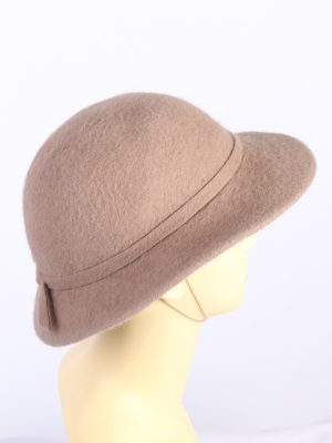 Vintage 1970s Fashion Womens Trilby Hat Coffee HAT1199-124389