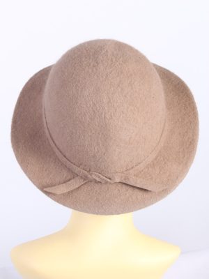 Vintage 1970s Fashion Womens Trilby Hat Coffee HAT1199-124390