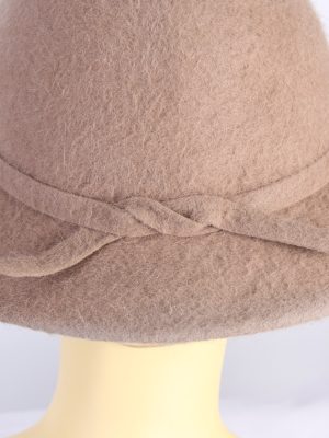 Vintage 1970s Fashion Womens Trilby Hat Coffee HAT1199-124391