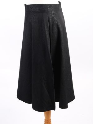 Vintage Lined Mid Length Skirt Waist 30" Black SK121-123471