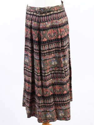 Vintage Long Lined Printed Skirt Multi SK080-121871