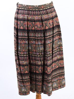 Vintage Long Lined Printed Skirt Multi SK080-121872