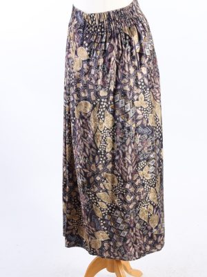 Vintage Long Lined Printed Skirt 12 Multi SK090-121832