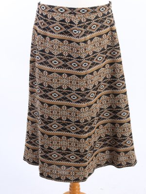 Vintage Long Lined Printed Skirt Multi SK093-0